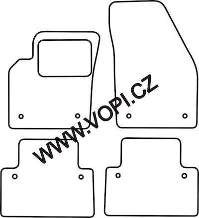 Textil-Autoteppiche Volvo S40/V50 2004 - 2012 Carfit (5016)